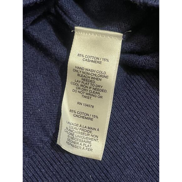 Vineyard Vines Shep & Ian Men's Medium Cashmere Blue 1/4 Zip Sweater Long Sleeve - Picture 7 of 8